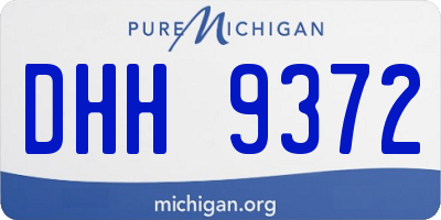 MI license plate DHH9372