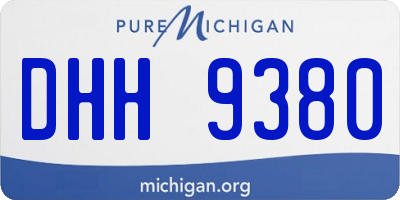 MI license plate DHH9380