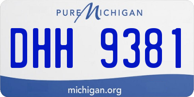 MI license plate DHH9381