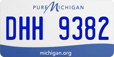 MI license plate DHH9382