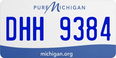 MI license plate DHH9384