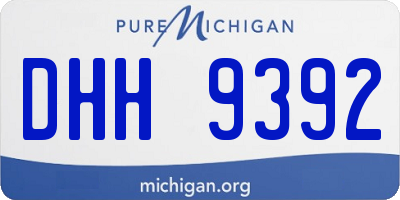 MI license plate DHH9392