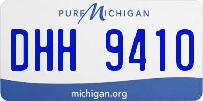 MI license plate DHH9410
