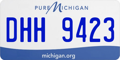 MI license plate DHH9423