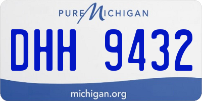 MI license plate DHH9432