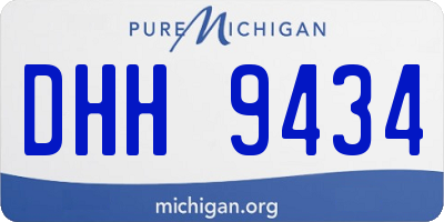 MI license plate DHH9434