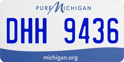 MI license plate DHH9436