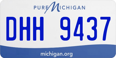 MI license plate DHH9437