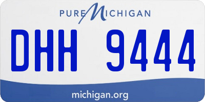 MI license plate DHH9444