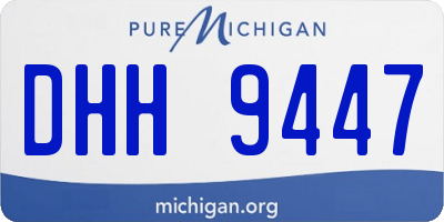 MI license plate DHH9447