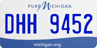 MI license plate DHH9452