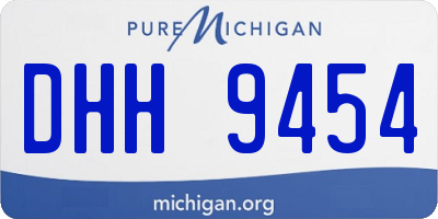 MI license plate DHH9454