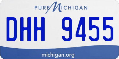 MI license plate DHH9455