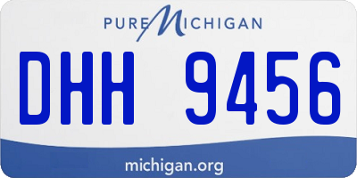 MI license plate DHH9456