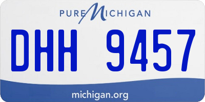 MI license plate DHH9457