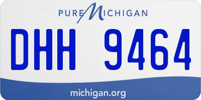 MI license plate DHH9464