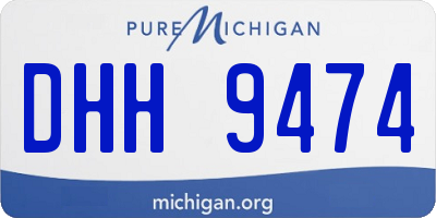 MI license plate DHH9474