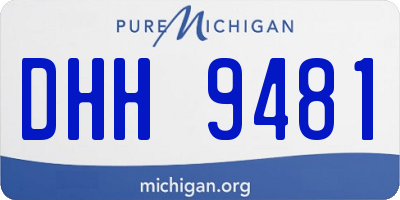 MI license plate DHH9481