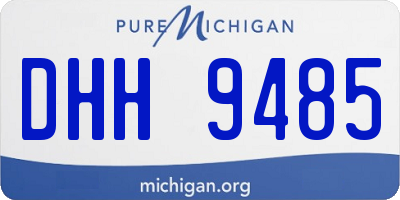 MI license plate DHH9485