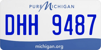 MI license plate DHH9487