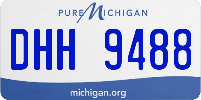 MI license plate DHH9488