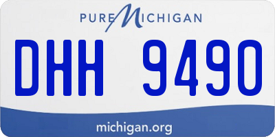 MI license plate DHH9490