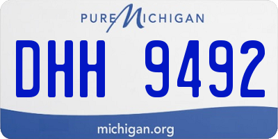 MI license plate DHH9492