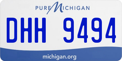 MI license plate DHH9494