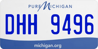 MI license plate DHH9496