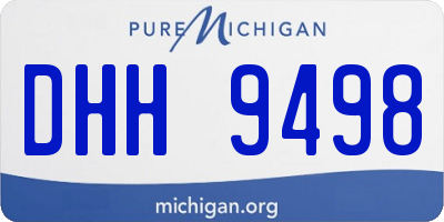 MI license plate DHH9498