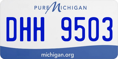 MI license plate DHH9503