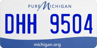 MI license plate DHH9504
