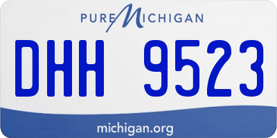 MI license plate DHH9523