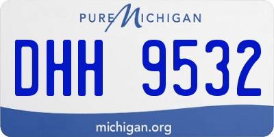 MI license plate DHH9532
