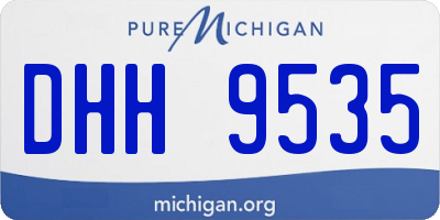 MI license plate DHH9535