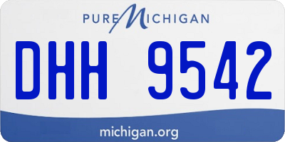 MI license plate DHH9542