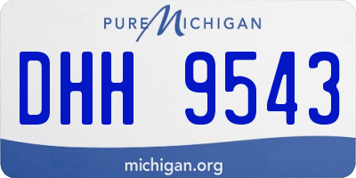 MI license plate DHH9543
