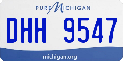 MI license plate DHH9547