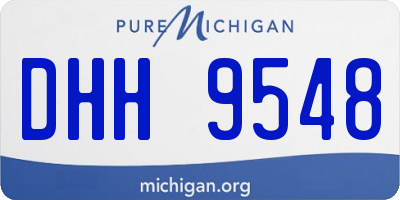 MI license plate DHH9548