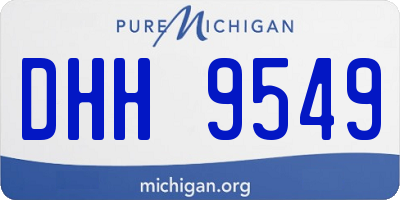 MI license plate DHH9549