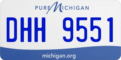 MI license plate DHH9551