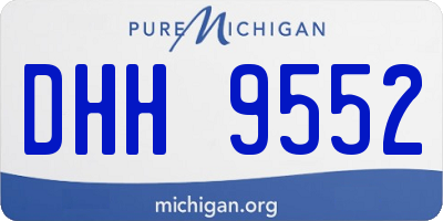 MI license plate DHH9552