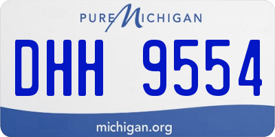MI license plate DHH9554