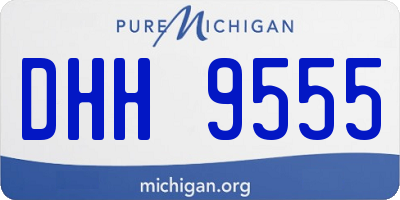 MI license plate DHH9555