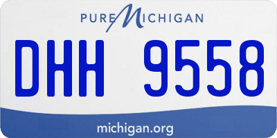 MI license plate DHH9558