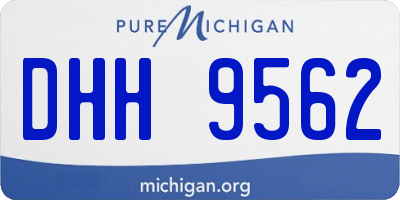 MI license plate DHH9562