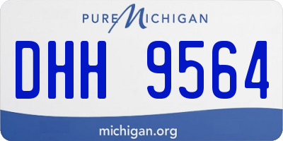 MI license plate DHH9564