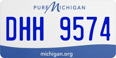 MI license plate DHH9574
