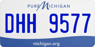 MI license plate DHH9577