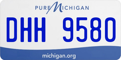 MI license plate DHH9580